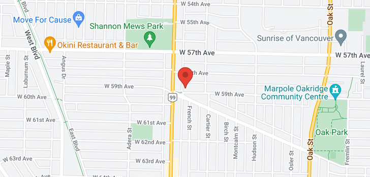 map of 1483 W 59TH AVENUE